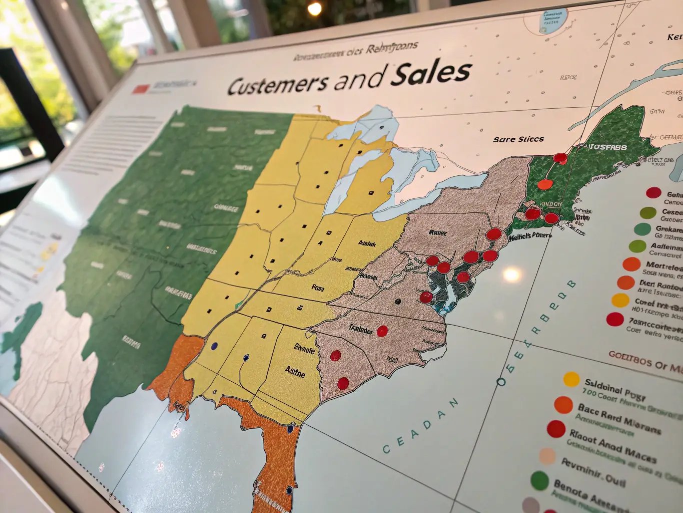 A visually appealing data visualization of customer demographics, using a world map with color-coded regions, showcasing Cynapta's ability to transform raw data into understandable and actionable insights.